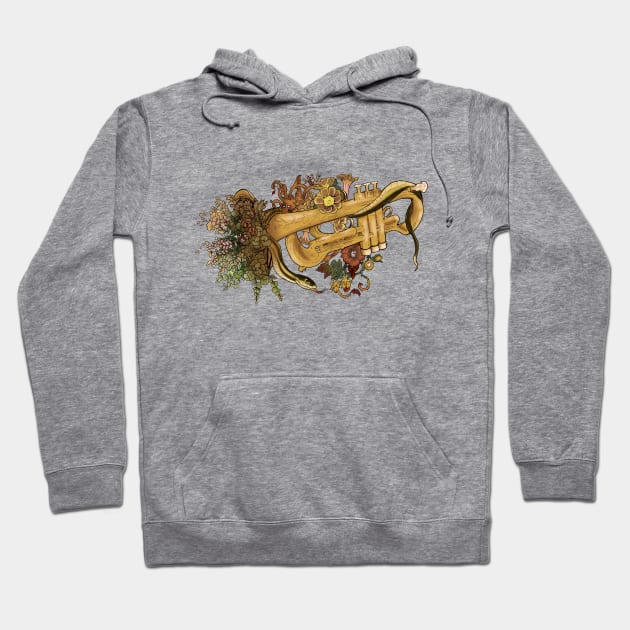 The Nature of a Ribbon and Trumpet Hoodie by Shadowsantos